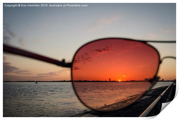  Southsea Sunset Print by Dan Hamilton