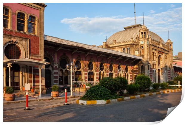 Sirkeci Railway Station at Sunset in Istanbul Print by Artur Bogacki