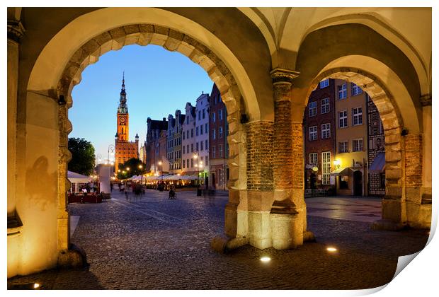 Evening in Old Town of Gdansk Print by Artur Bogacki