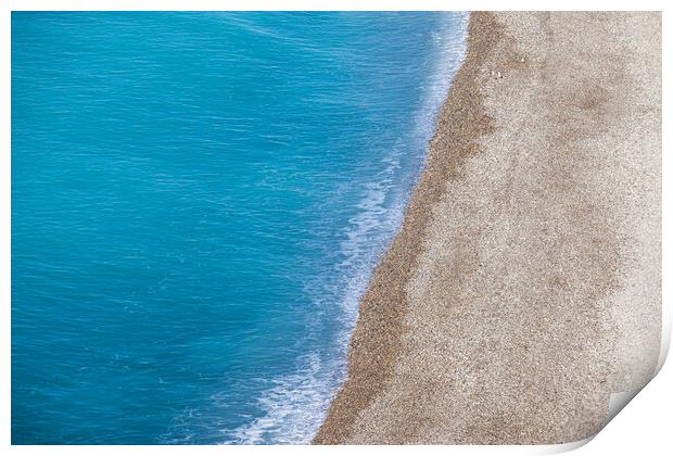 Beach And Sea Aerial View Print by Artur Bogacki