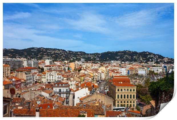 City of Cannes Cityscape in France Print by Artur Bogacki
