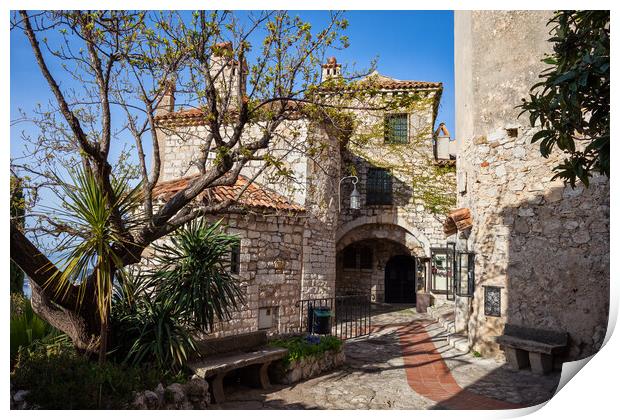 Eze Village in France Print by Artur Bogacki