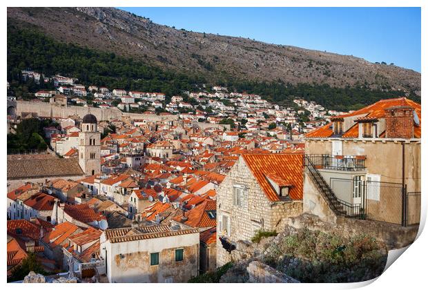 Houses of Dubrovnik Print by Artur Bogacki