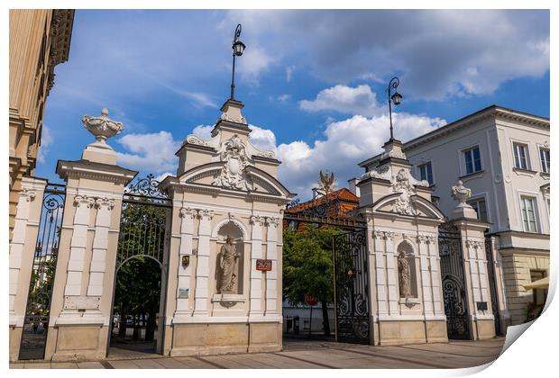 Main Gate To The Warsaw University Print by Artur Bogacki
