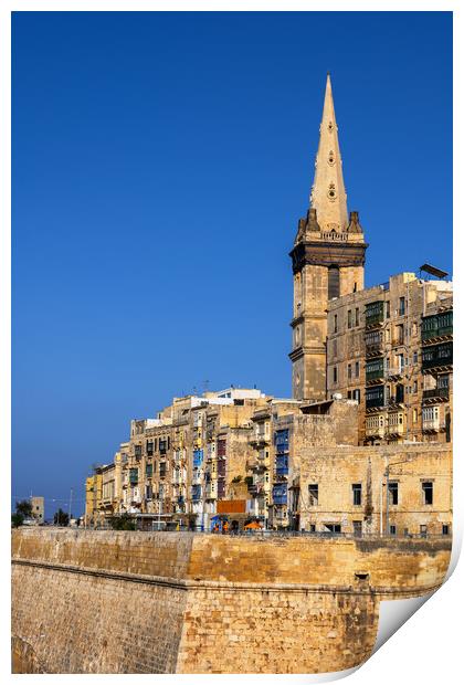 Valletta City In Malta Print by Artur Bogacki