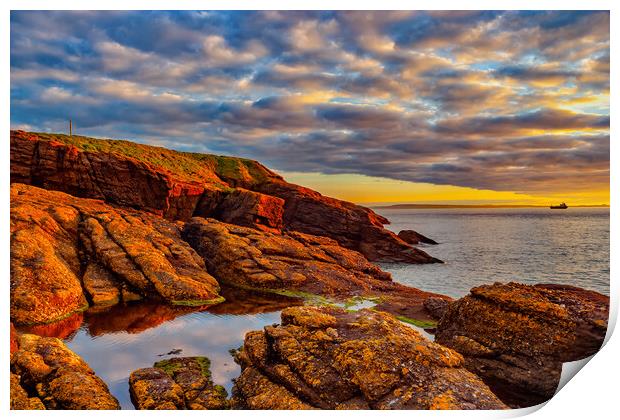 Sea Sunrise At The South Coast Of Ireland Print by Artur Bogacki