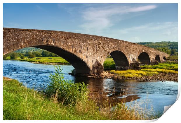 Old Arch Bridge On Suir River In Ireland Print by Artur Bogacki