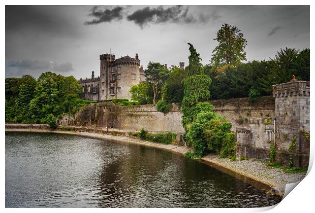 Kilkenny Castle River View In Ireland Print by Artur Bogacki