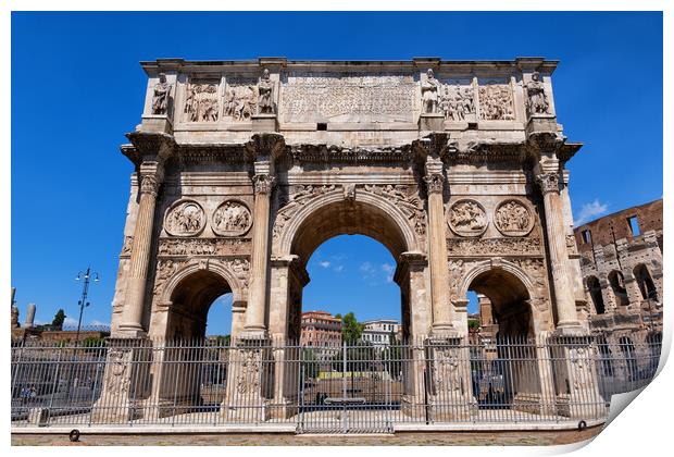 Arch of Constantine in Rome Print by Artur Bogacki
