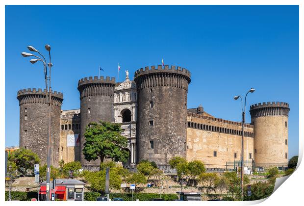 Castel Nuovo Angevin Keep in Naples Print by Artur Bogacki