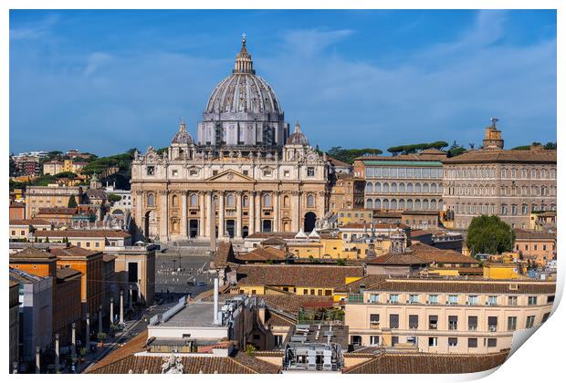 Vatican City And Rome Cityscape Print by Artur Bogacki