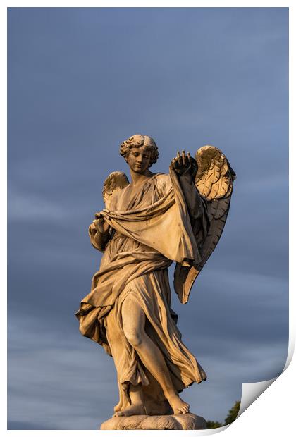 Angel With The Sudarium Statue Print by Artur Bogacki
