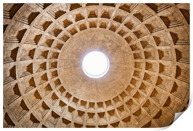 Monumental Dome Of The Pantheon Print by Artur Bogacki