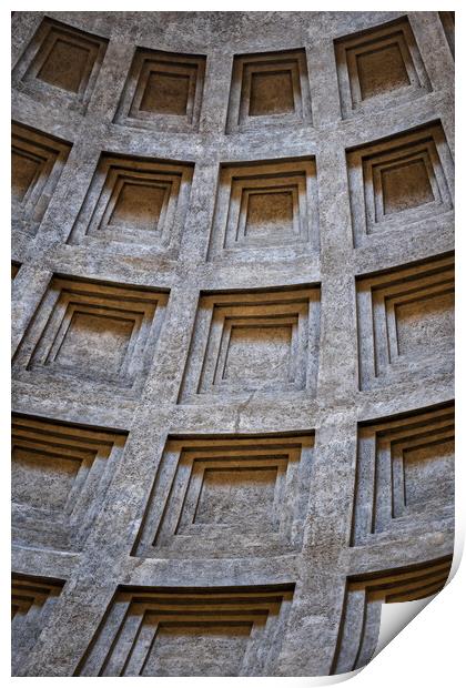 Pantheon Dome Architectural Details Print by Artur Bogacki