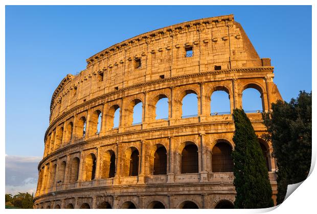Sunset at the Colosseum in Rome Print by Artur Bogacki