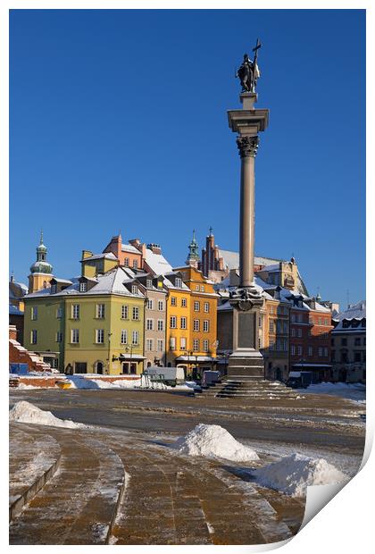 Old Town of Warsaw In Winter Print by Artur Bogacki