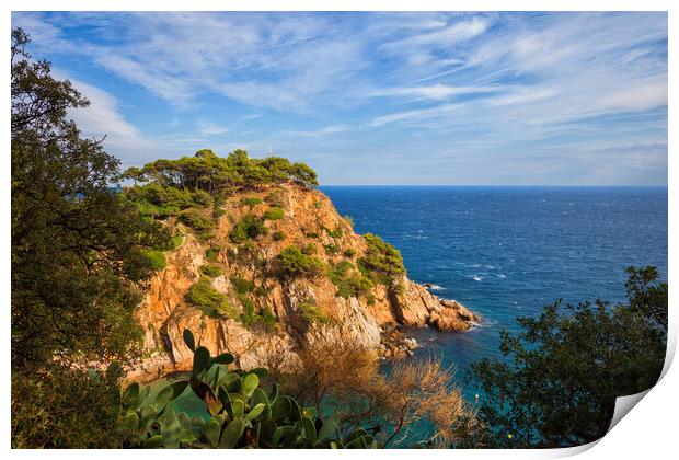 Costa Brava Scenic Sea Coast In Spain Print by Artur Bogacki