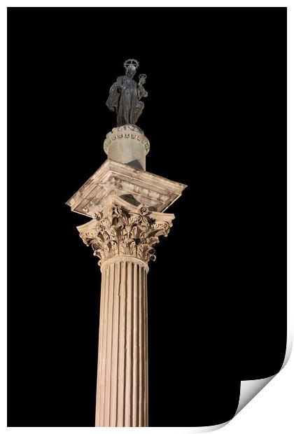 Column of Peace in Rome at Night Print by Artur Bogacki