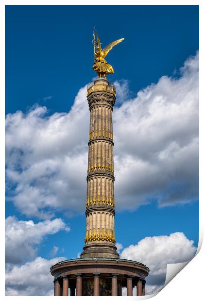 Victory Column In Berlin Print by Artur Bogacki