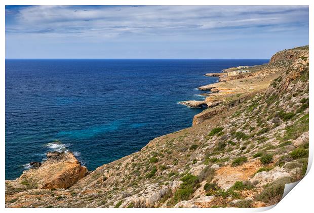 Southern Coastline Of Malta Island Print by Artur Bogacki