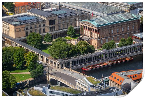 Museum Island In Berlin Aerial View Print by Artur Bogacki
