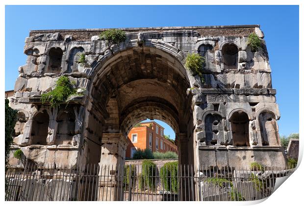 Arch of Janus in Rome Print by Artur Bogacki