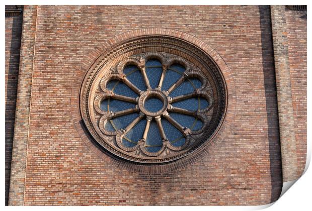 Rose Window Of Church of St. Peter and Paul Print by Artur Bogacki