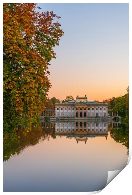 Lazienki Park In Warsaw At Pastel Twilight Print by Artur Bogacki