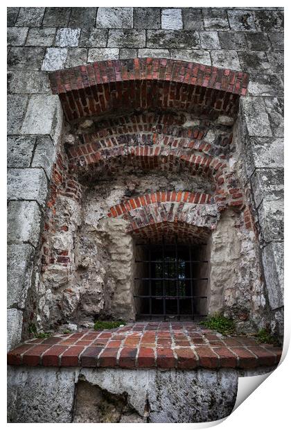 Recessed Window In Medieval Castle Print by Artur Bogacki