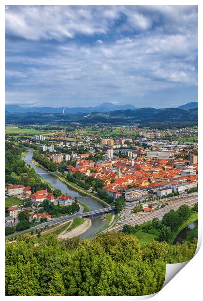 City of Celje in Slovenia Print by Artur Bogacki