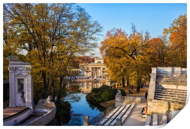 Autumn in Lazienki Park in Warsaw Print by Artur Bogacki