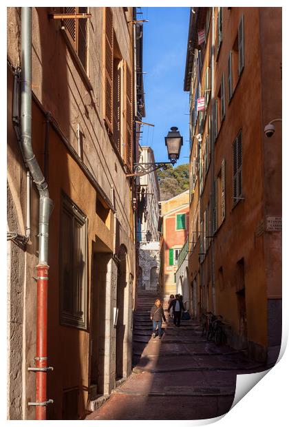 Old Town of Nice City in France Print by Artur Bogacki