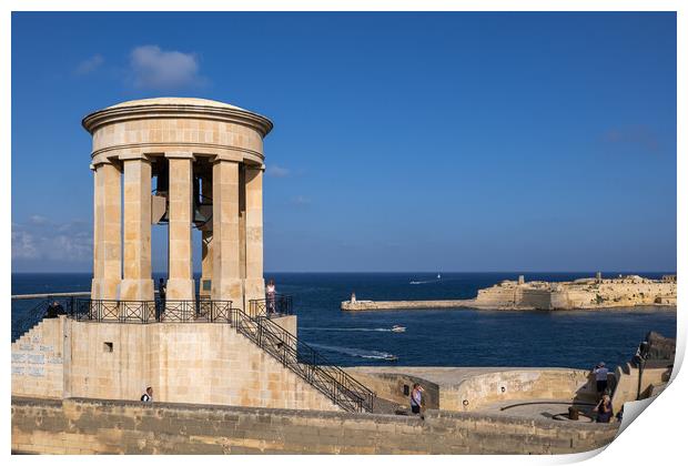 Siege Bell War Memorial in Malta Print by Artur Bogacki