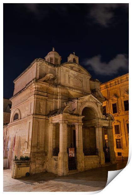 Church of St Catherine of Italy in Valletta Print by Artur Bogacki