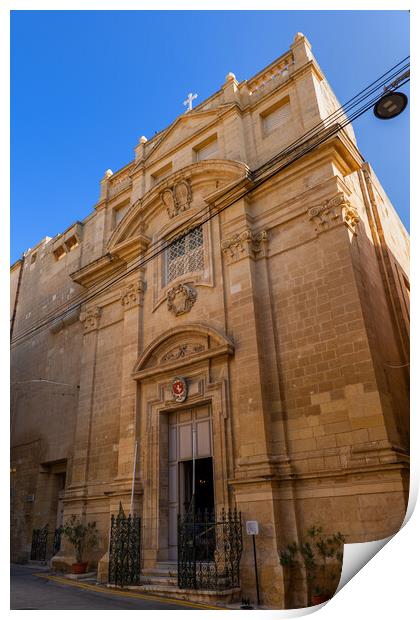 St Anne Church in Birgu, Malta Print by Artur Bogacki