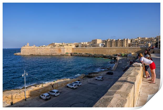 Sea Quayside of Valletta City in Malta Print by Artur Bogacki