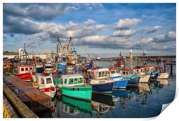 Fishing Boats in Dunmore East Harbour Print by Artur Bogacki