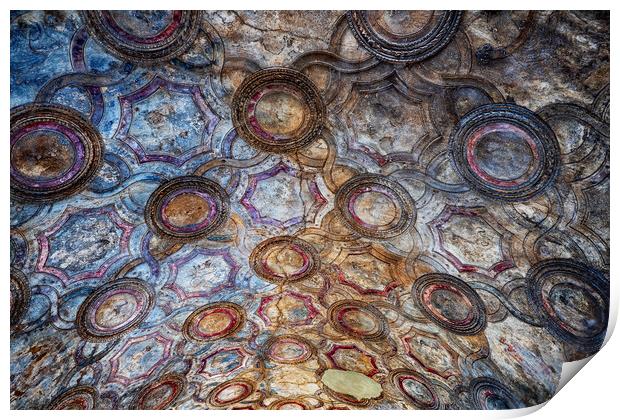 Ancient Ceiling With Abstract Patterns Print by Artur Bogacki