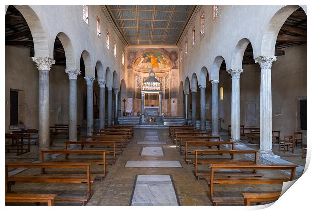 Basilica of San Giorgio in Velabro Interior Print by Artur Bogacki