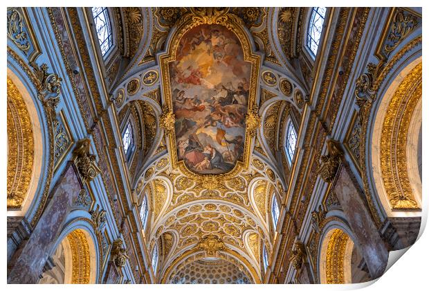 Church of St Louis of the French Ceiling Print by Artur Bogacki