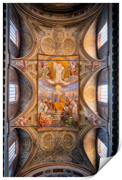 Church of San Rocco Vault in Rome Print by Artur Bogacki