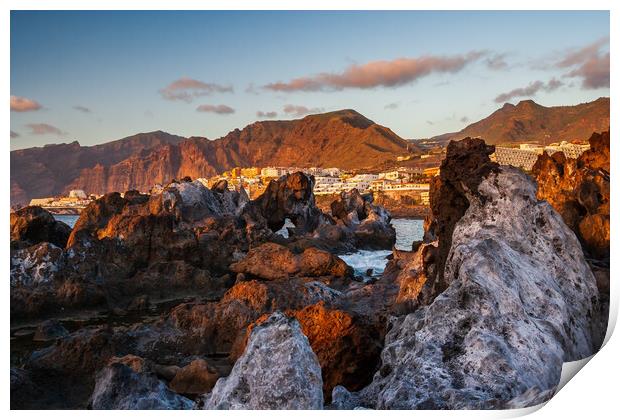 Tenerife Island Landscape At Sunset Print by Artur Bogacki