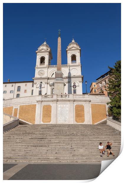 Spanish Steps And Trinita dei Monti In Rome Print by Artur Bogacki
