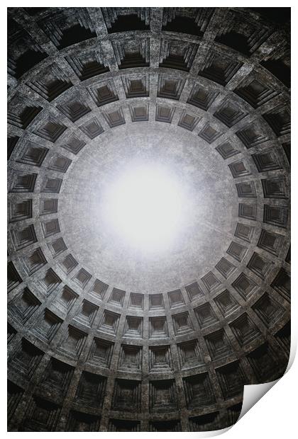 Dome of the Pantheon in Rome Print by Artur Bogacki
