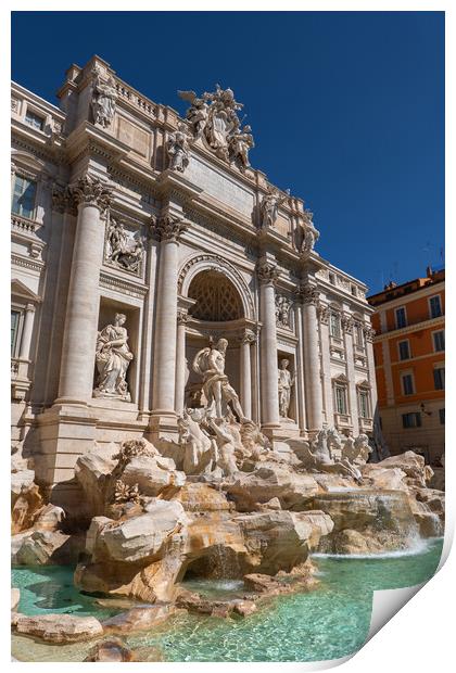 The Trevi Fountain In Rome Print by Artur Bogacki