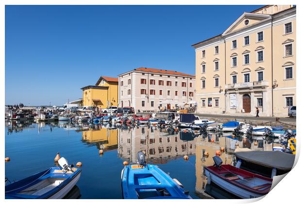 Marina in Town of Piran in Slovenia Print by Artur Bogacki