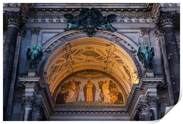 Tympanum With Christ Healer Of Berlin Cathedral Print by Artur Bogacki