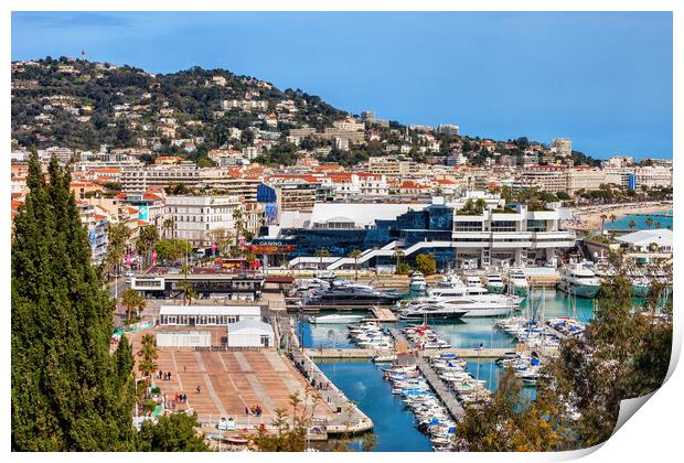 City Of Cannes On French Riviera In France Print by Artur Bogacki