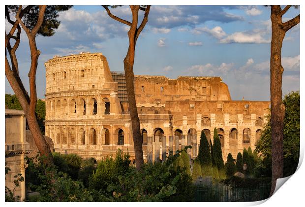 Sunset At The Colosseum In Rome Print by Artur Bogacki
