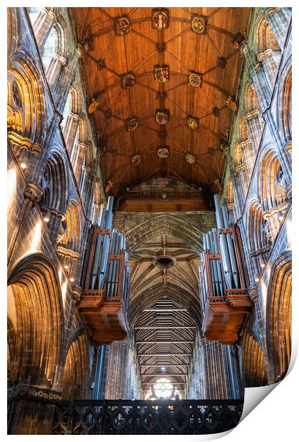 The Glasgow Cathedral Interior In Scotland Print by Artur Bogacki